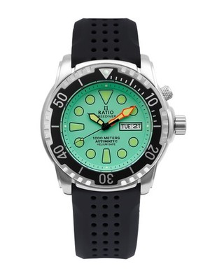 Ratio FreeDiver Automatik-Taucheruhr 1068HA90-34VA-MGRN 1000M Herrenuhr