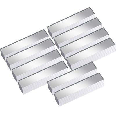 Nuanchu 60 Pieces Mirrors Mosaic Tile 3/8 x 2 Inch Rectangular Small Mosaic M...