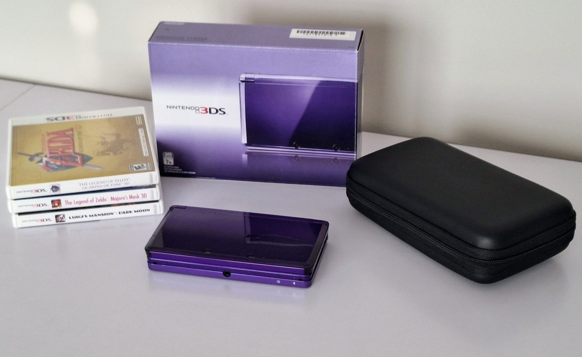 Midnight Purple Nintendo 3DS-Original Packaging,Storage & Multiple