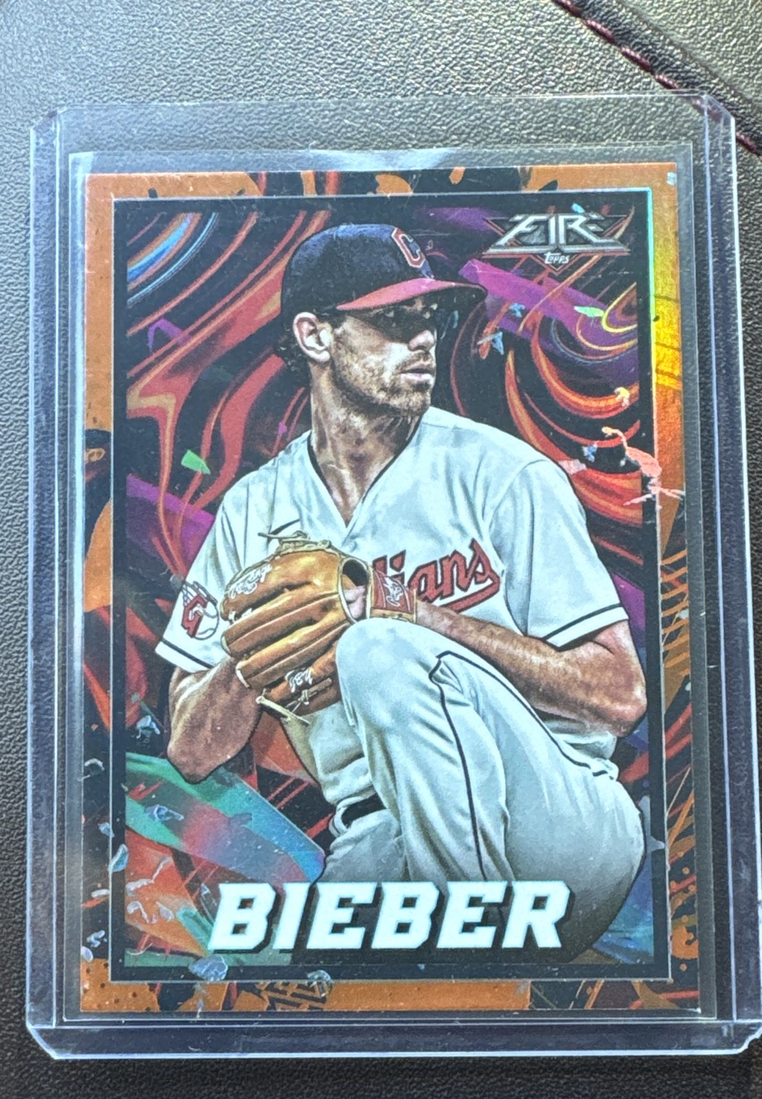2022 Topps Fire - Shane Bieber #46 Orange /299
