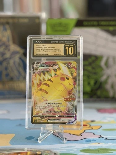⚡ CGC 10 Pristine Pikachu VMAX 265/S-P Japanese Pokémon Sword & Shield Promo