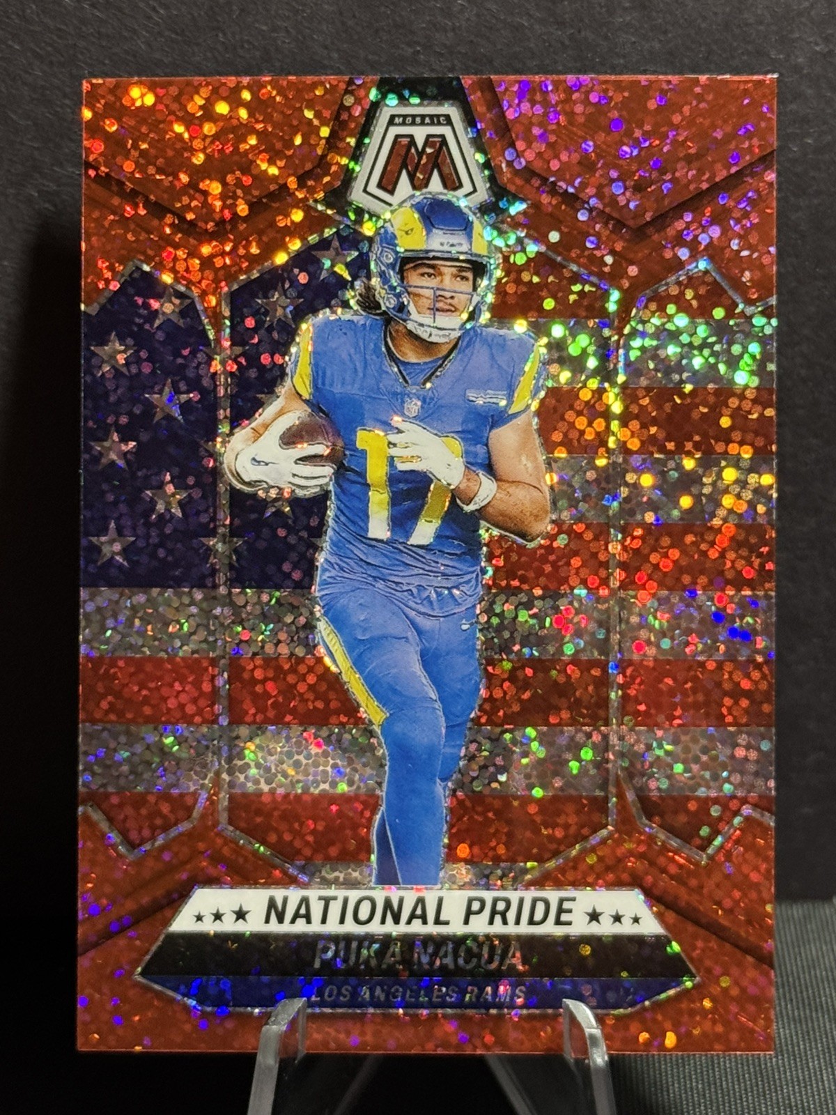 PUKA NACUA 2024 Panini Mosaic RED Sparkle SP National Pride #264 Rams