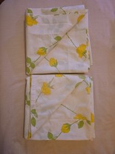 Set of 2 Wamsutta Christian Dior Yellow Rose King Flat Sheets