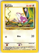 ratata pokemon card Alolan Rattata Flip a coin Rattata 1999 Pokemon Game #61