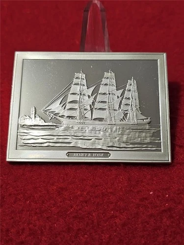 SHIPS' AHOY Henry B. Hyde 3.125 Troy Oz Sterling Silver Proof             #T0845