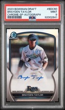 2023 Bowman Draft #BDC60 Brayden Taylor Chrome-Var-Autograph PSA 9 PSA
