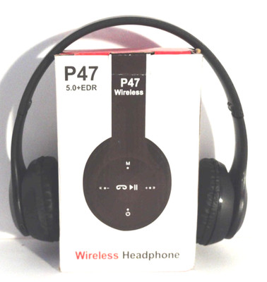 All Black Over Ear Headphones P47 5.0+EDR