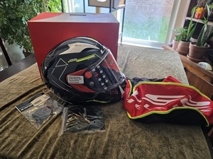 ls2 arrow rush helmet hi-vis 632-484 Helmets Evo Techno (Blue/Hi-Viz Yellow working with Moto 2 LS2 | Off Road |