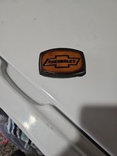 Vintage Alumaline 4108 Brass Leather Chevrolet Belt Buckle BB-317 Embossed