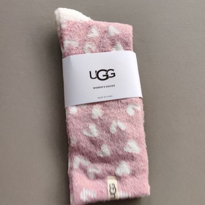 UGG Leslie Graphic Crew Sock Soft Kiss Leopard colorway   FREE UK P&P ON 5