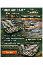 FLY FISHING ESSENTIAL MIDGE SYSTEM – 60 Flies in a fly box