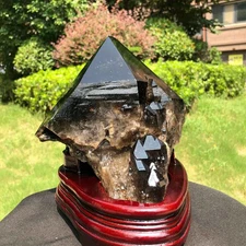 6.79LB Natural Rare Beautiful  Tea Black QUARTZ Crystal  Mineral Specimen 1777