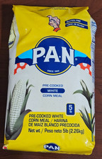 PAN Pre-Cooked White Corn Meal 5lb 2.26kg Harina de Maiz Blanco Exp 12/2026