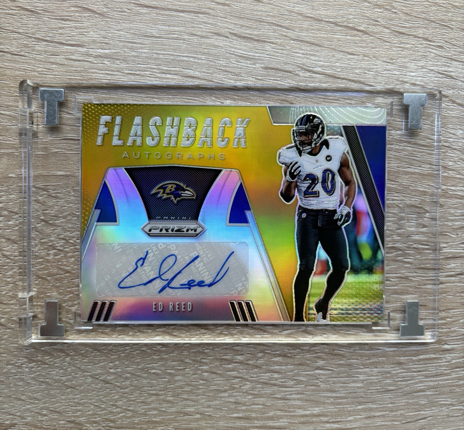2019 PRIZM ED REED Gold Auto /10 Flashback Auto Ravens SSP RARE 9/10 Baltimore view 1