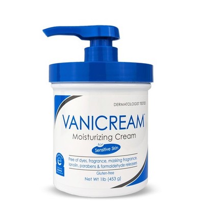 Moisturizing Cream, For Sensitive Skin, 1 lb (453 16 Ounce (Pack of 1), WHITE