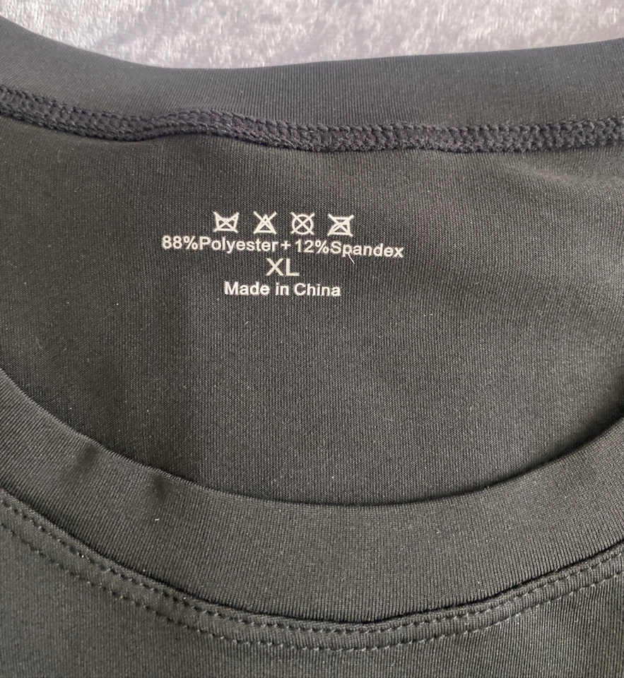 Men's Compression Clothing Running Shirts Base Layers Top - XL Grey/Red - Image 3 of 4