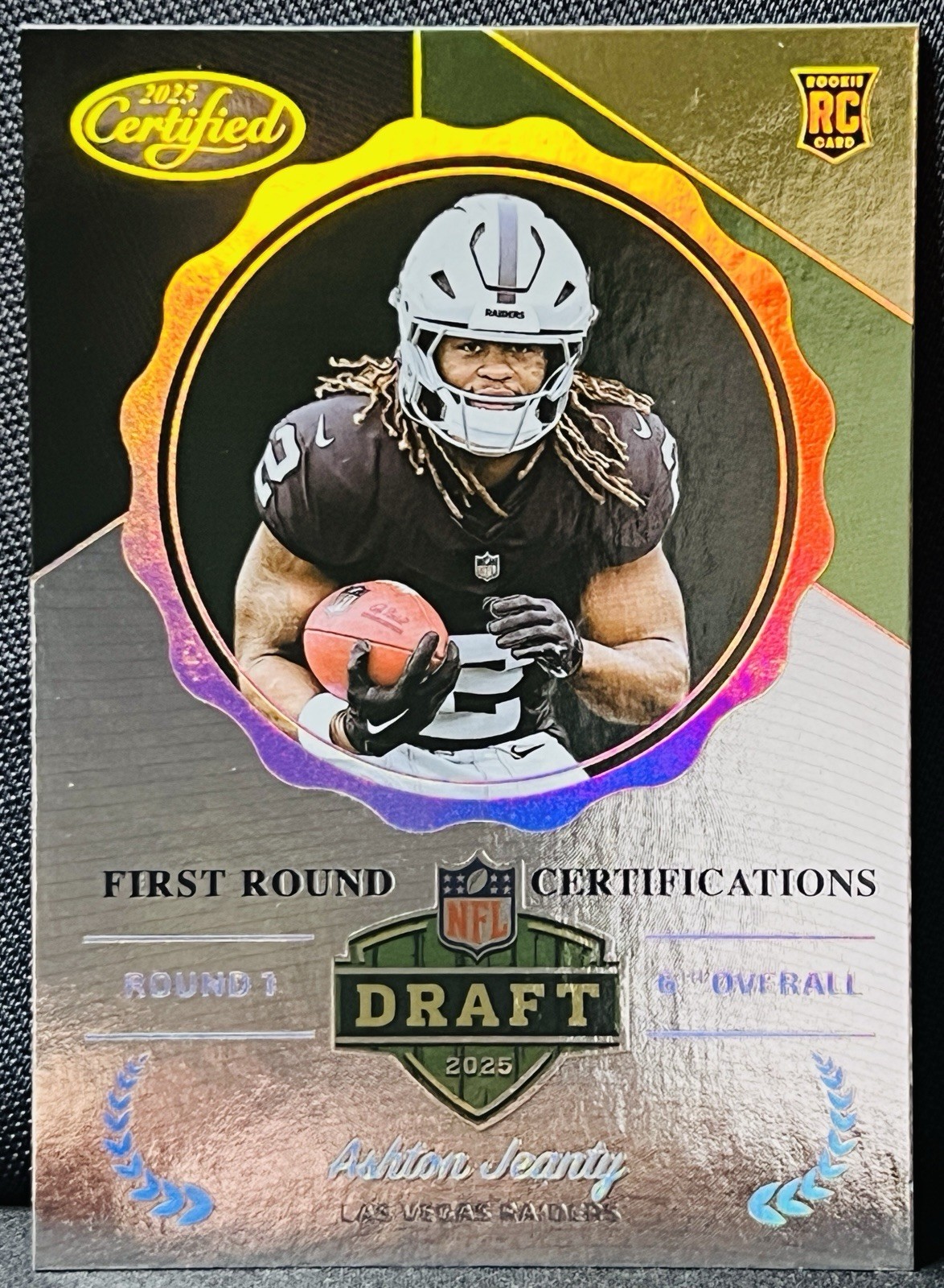 2025 Panini Certified Football Ashton Jeanty RC - FIRST ROUND CERTIFICATIONS SSP