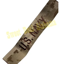 Desert Digital 1-1/4"H Name Tape - Embroidered "U.S. NAVY" 7-1/2"L, Sew-On