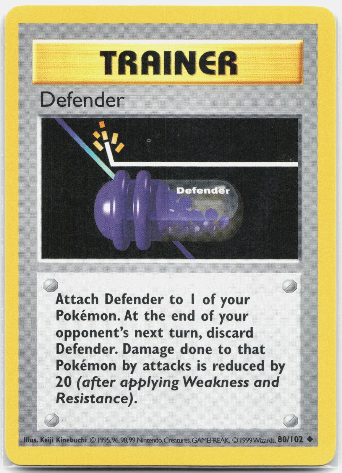 Defender Uncommon Base Set (Shadowless) BSS Trainer Unlimited 080/102 1999 LP