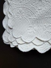 WOW WHITE Matelasse Scalloped 87  x87  Bedspread COVERLET Quilt FULL QUEEN
