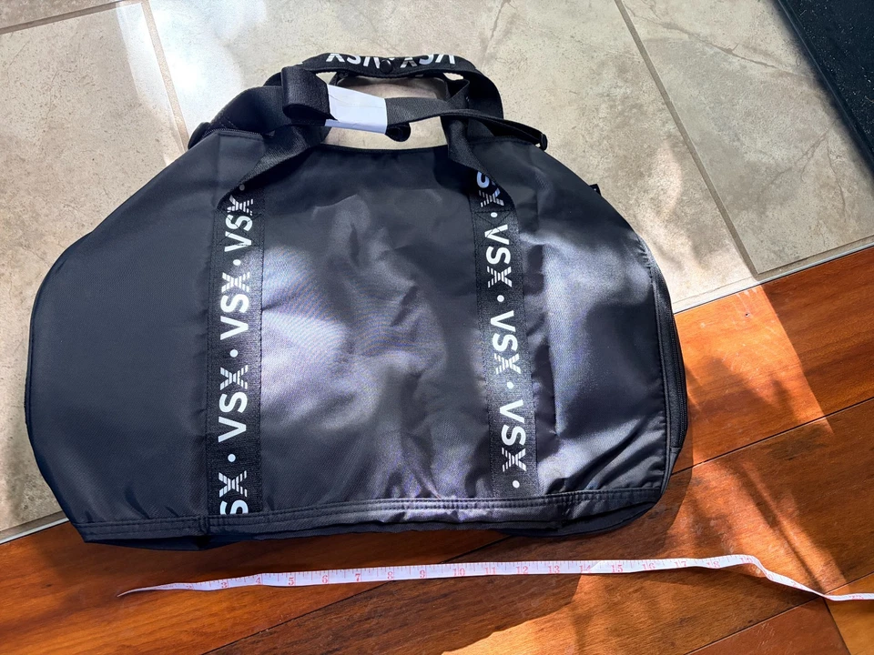 Victoria's Secret VSX NEGRO Viaje Fin de Semana Bolsa de Gimnasio Embalable Ret $59 Foto 2 de 4