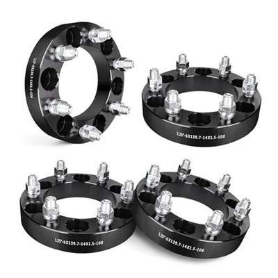  6x5.5 Wheel Spacers Compatible with Chevy 1999-2022 Silverado 1.25 inch Black