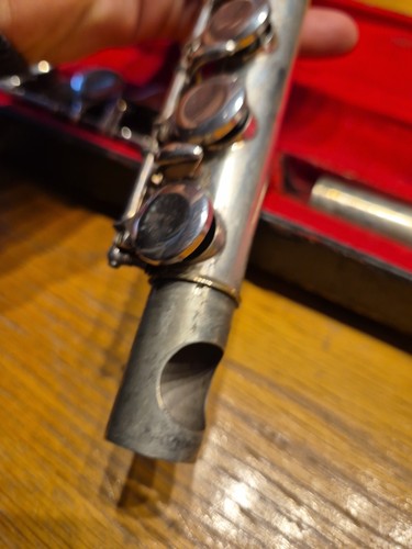 Flauto vintage in argento con custodia. - Foto 14 di 16