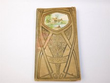 Antique Early 1900s Postcards Album  Vtg 91 Pcs Greetings Postcards Art Nouveau
