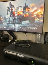 Xbox 360 Black Console HDMI All Leads No Controller 120GB HDD