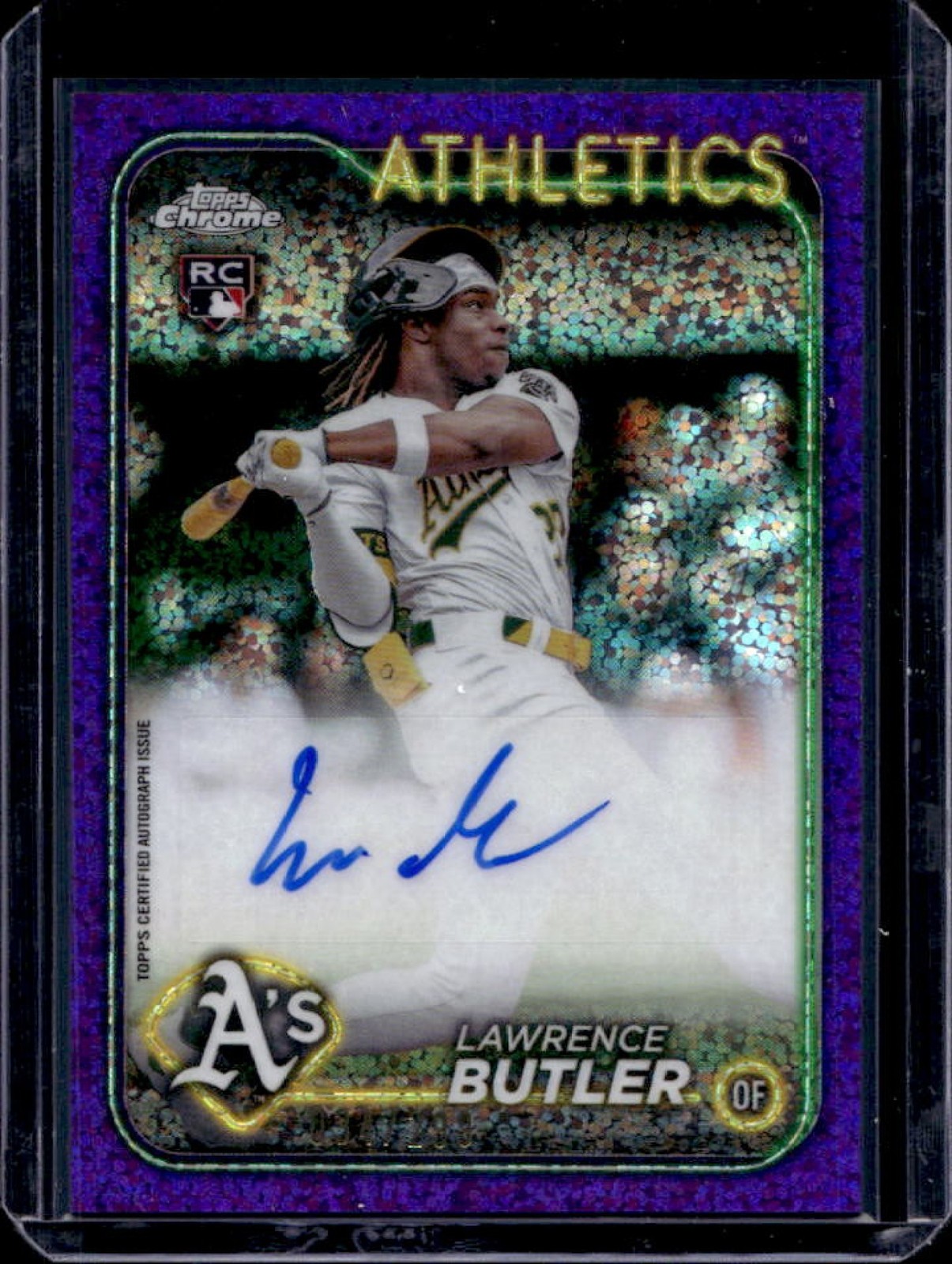 2024 Topps Chrome Update Lawrence Butler Auto RC Purple Speckle Refractor #/299