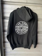 Vintage 90's Mr. Zogs Original Sex Wax Black Hoodie Surf Logo Men's M