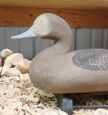 Paul Gibson 1902-1984 of Havre De Grace Maryland Vintage 1983 Redhead Hen Decoy