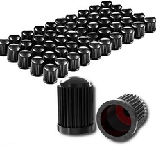 50 Pack Tire Valve Caps, Plastic Valve Stem Caps with O Rubber Seal, Universal S