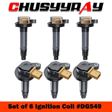 Set of 6 DG549 Engine Ignition Coil Direct Fit for Ford Lincoln 3.5L Ecoboost