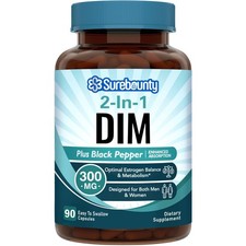 DIM Supplement 300mg for Women  Men, Estrogen Balance  Metabolism, Hormone ...