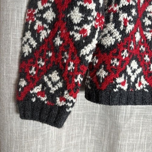 LANDS END Women's Small VTG Heavy Handknit Sweater 100% Wool Cozy Ski Lodge - Picture 4 of 10