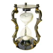 Sand Timer Hourglass Brass Nautical Maritime Hour Glass Vintage Sand Clock Gift