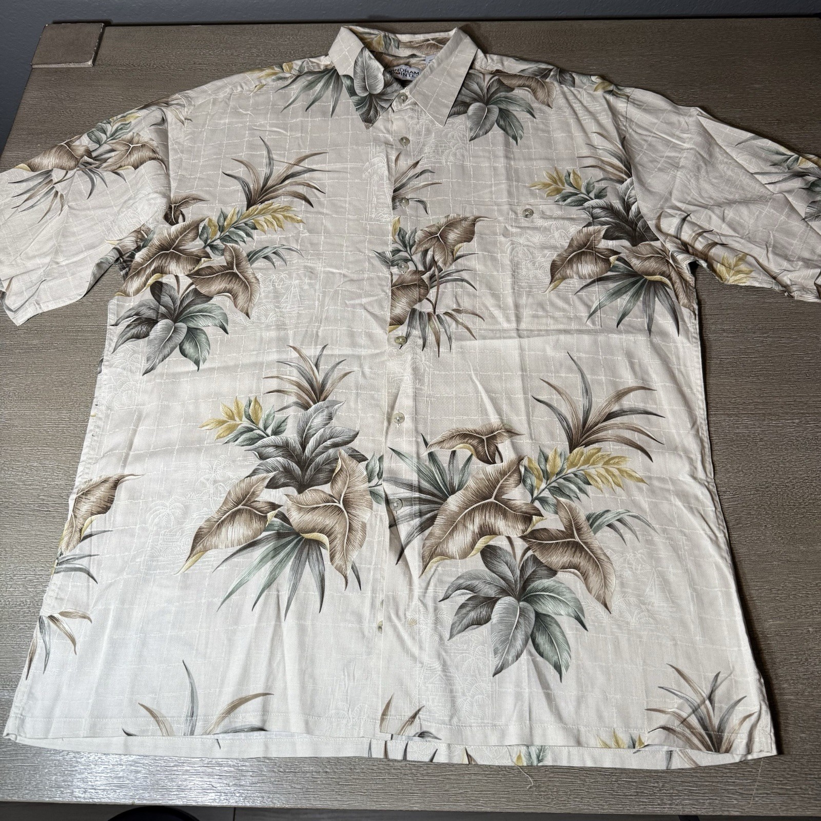 Windham Pointe Mens Large Button Up Hawaiian Shir… - image 1