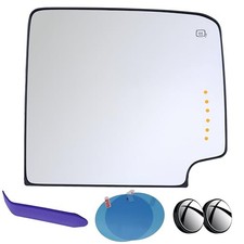 Passenger Side Mirror Glass Compatible with Silverado 1500 2014-2018,