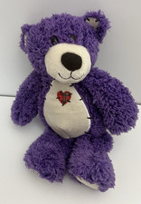 First  Main Purple 11" Tender Teddies Teddy Bear Plush with Red Plaid Heart Toy