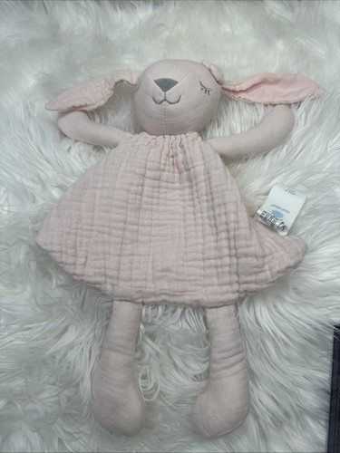Cloud Island Pink Bunny Lovey Plush Dress Muslin Blanket Rabbit FAST ...