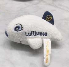Lufthansa Airlines Airplane Plane 4" Airbus Blue Company Logo Mini Plush Toy 