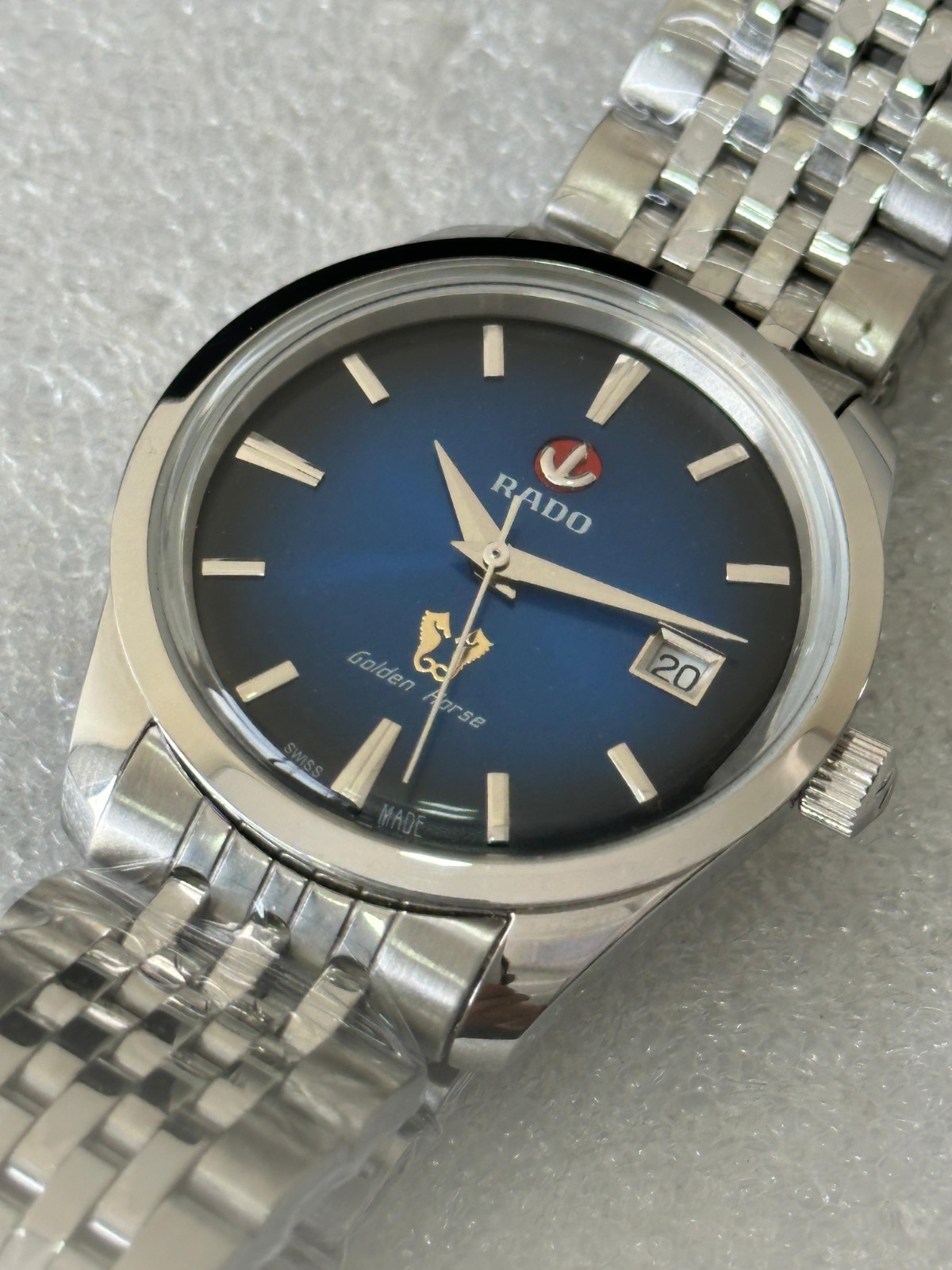 Automatic Blue Golden Horse Dial Men's Watch Rado - vintagewatches.pk