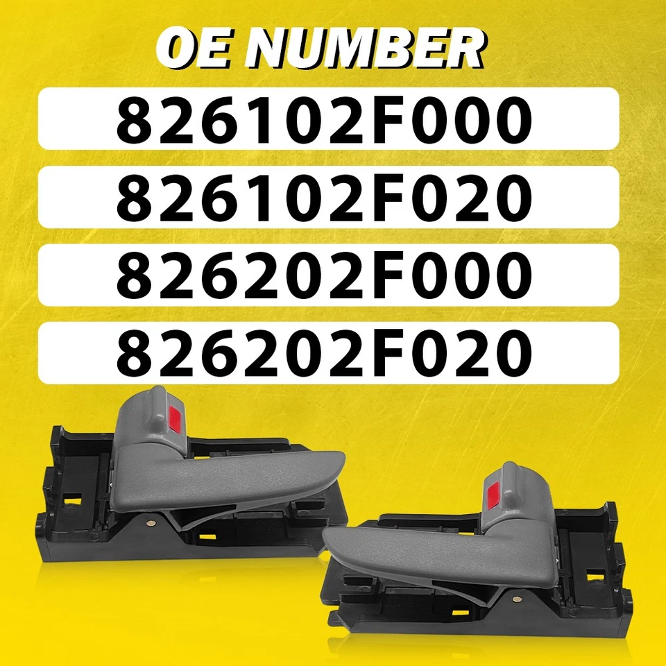 Manija de puerta interior gris delantera/trasera izquierda derecha 2 piezas para Kia Spectra Spectra5 EK Foto 3 de 4