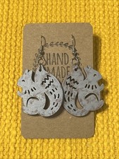 Squirrel Earrings NEW Gray