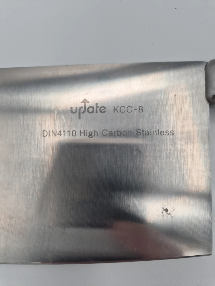 Cuchillo de chef chino Update International KCC-8 8" de acero inoxidable Foto 2 de 4