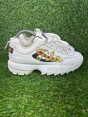 Fila Disruptor II Signature White Navy Red Casual Platform
