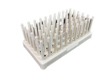 NALGENE Polypropylene Filled White 50-Position 14-17mm Test Tube Peg Rack 
