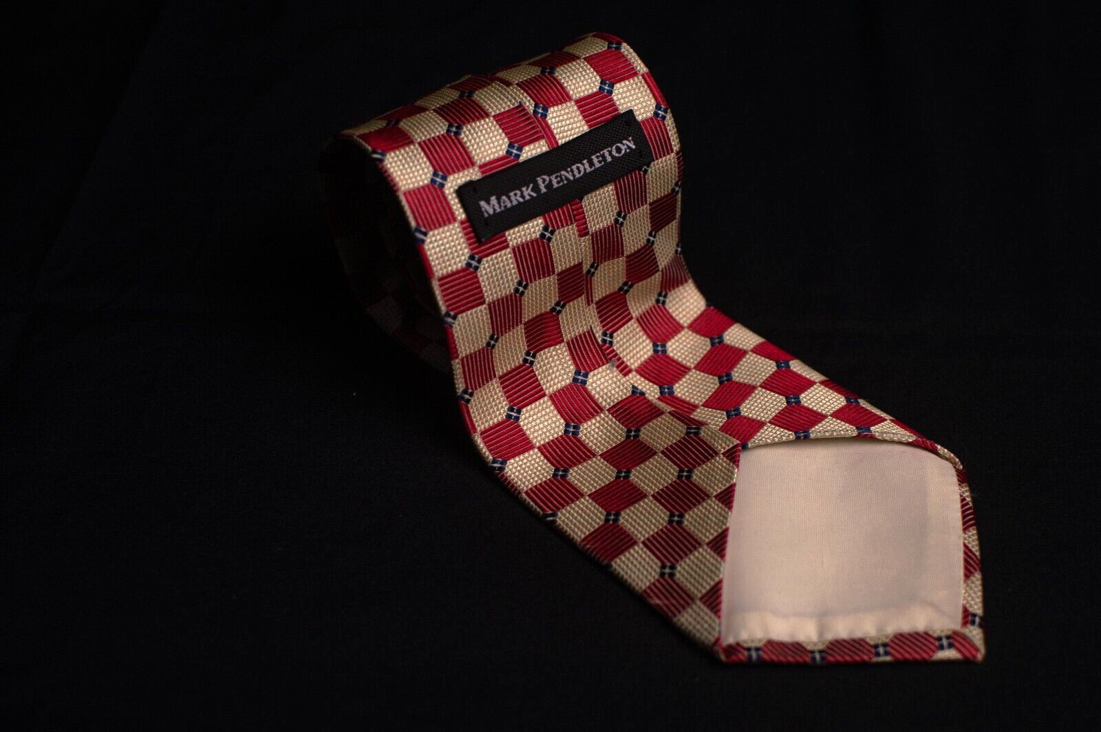 Mark Pendleton - Men's Red Square Pattern 100% Si… - image 8