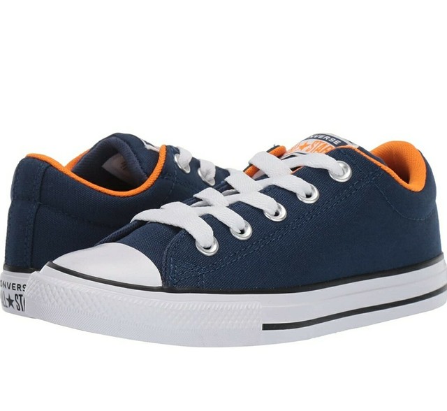 junior navy converse